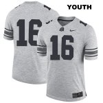 Youth NCAA Ohio State Buckeyes Keandre Jones #16 College Stitched No Name Authentic Nike Gray Football Jersey ZF20R57DM